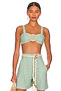 view 1 of 4 Linen Bralette Top in Limestone