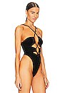 view 3 of 5 Ultra High Cut Bodysuit in Black