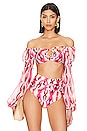 view 2 of 5 HAUT DE MAILLOT DE BAIN TWIST in Flamant