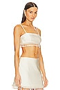 view 2 of 5 Hand-Beaded Cropped Top in White