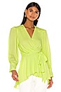 view 1 of 4 Neon Wrap Top in Lime
