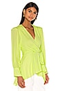 view 2 of 4 Neon Wrap Top in Lime