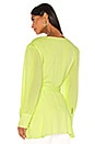view 3 of 4 Neon Wrap Top in Lime