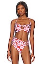 view 2 of 6 Windlower Bandeau Bikini Top in Cherry