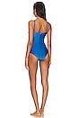 view 3 of 3 Lace-Up Swimsuit in Cobalt