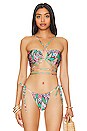 view 1 of 4 Wave Bikini Top in Green Multi