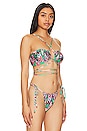 view 2 of 4 Wave Bikini Top in Green Multi
