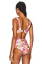 view 3 of 4 Hydrangea Off-The-Shoulder Bikini Top in Pink Multi