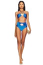 view 4 of 5 Ocean Leaf Bikini Bottom in Cobalt