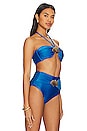 view 2 of 5 Ocean Leaf Bikini Top in Cobalt