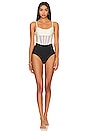 view 1 of 3 MAILLOT DE BAIN UNE PIÈCE COLORBLOCKED in Black & White