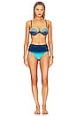 view 4 of 4 X Alessandra Ambrioso Ombre High Waist Bikini Bottom in High Tide
