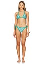 view 4 of 5 Embroidered Sequin Bikini Top in Aqua