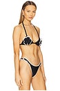 view 2 of 4 Poppy Crochet Bikini Top in Black