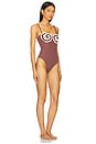 view 2 of 3 Merian Knit Embroidered One Piece in Brown
