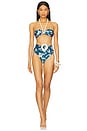 view 4 of 4 Artichoke High Waist Bikini Bottom in Blue