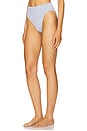 view 2 of 5 Papillon Jacquard High Waist Bikini Bottom in Blue