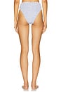 view 3 of 5 Papillon Jacquard High Waist Bikini Bottom in Blue