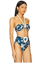 view 2 of 4 Artichoke Halterneck Bikini Top in Blue