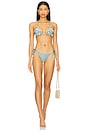view 4 of 4 x Camila Coelho String Bikini Bottom in Blue