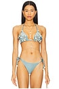 view 1 of 5 x Camila Coelho Lace Bikini Top in Blue