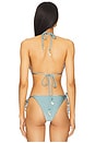 view 3 of 5 x Camila Coelho Lace Bikini Top in Blue