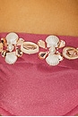 view 6 of 6 Seashell Lycra Embroidered Bikini Top in Pink
