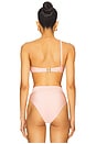 view 3 of 4 Lagoa Lycra Flower Applique Bikini Top in Pink
