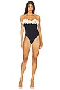 view 1 of 3 Breeze Jacquard Flower Applique One Piece in Black