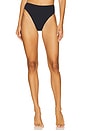 view 1 of 4 Breeze Jacquard High Waist Bikini Bottom in Black
