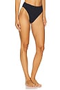 view 2 of 4 Breeze Jacquard High Waist Bikini Bottom in Black