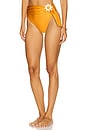 view 2 of 4 Lagoa Lycra Belt High Waist Bikini Bottom in Orange