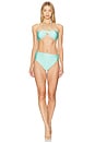 view 5 of 5 Lagoa Lycra Sun High Waist Bikini Bottom in Light Green