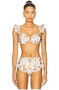 view 1 of 4 Botanic Retro Flutter Bikini Top in Off White