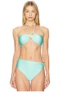view 1 of 4 Lagoa Lycra Sun Bikini Top in Light Green