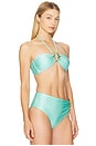 view 2 of 4 Lagoa Lycra Sun Bikini Top in Light Green
