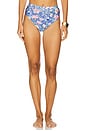 view 1 of 4 Amaryllis High Waist Bikini Bottom in Blue