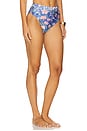view 2 of 4 Amaryllis High Waist Bikini Bottom in Blue