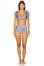 view 4 of 4 Amaryllis High Waist Bikini Bottom in Blue
