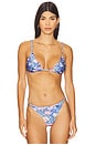 view 1 of 4 Amaryllis Triangle Bikini Top in Blue