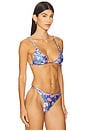 view 2 of 4 Amaryllis Triangle Bikini Top in Blue
