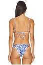 view 3 of 4 Amaryllis Triangle Bikini Top in Blue