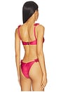 view 3 of 4 Sunstone Underwire Bikini Top in Dark Pink