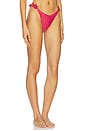 view 2 of 4 Sunstone Lace Bikini Bottom in Dark Pink