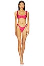 view 4 of 4 Sunstone Lace Bikini Bottom in Dark Pink