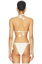 view 3 of 5 Sunstone Lace Triangle Bikini Top in Off-white
