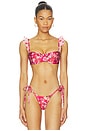 view 1 of 4 HAUT DE MAILLOT DE BAIN PEONY PRINT in Red