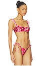 view 2 of 4 HAUT DE MAILLOT DE BAIN PEONY PRINT in Red
