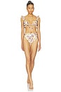 view 4 of 4 BAS DE MAILLOT DE BAIN PEONY PRINT in Yellow