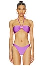 view 1 of 4 Aurora Lotus Buckle Bikini Top in Lilac